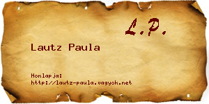 Lautz Paula névjegykártya